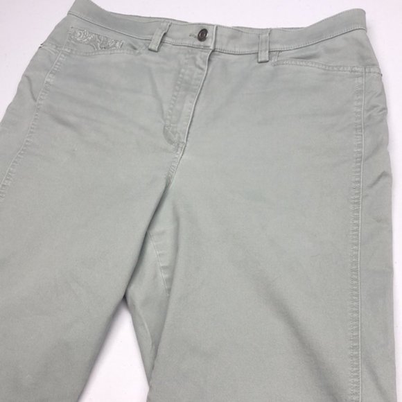 LIKE NEW HAGGAR GRAY/GREEN COTTON CROP 10/30x26 😎 - Picture 8 of 15